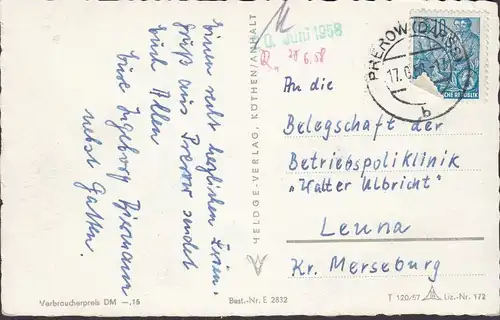 AK Darß, Strandansichten, Schiffe, Gebäude, gelaufen 1958