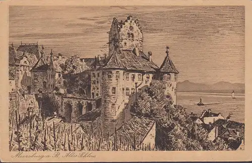 AK Meersburg am Bodensee, Vieux château, incurvé