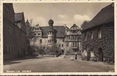 AK Glauchau, Schlosshof, Feldpost, couru en 1941