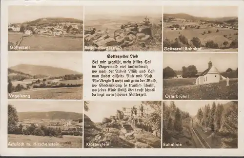 AK Gotteszell, Gotteszell Bahnhof, Vogelsang, Bahnlinie, gelaufen 1942