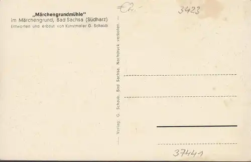 AK Bad Sachsa, Märchengrund, Mühle im Märchengrund, ungelaufen