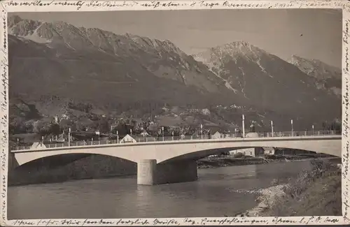 AK Innsbruck, Neue Universitätsbrücke, gelaufen 1931