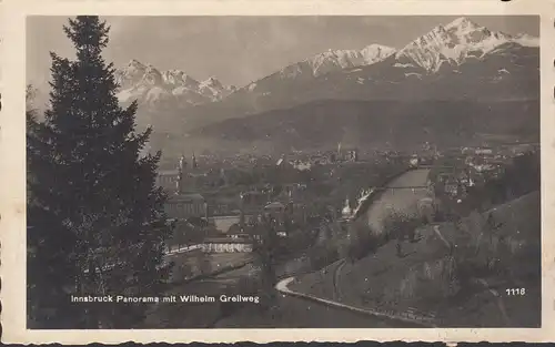 AK Innsbruck avec Wilhelm Greilweg, timbre, couru 1930