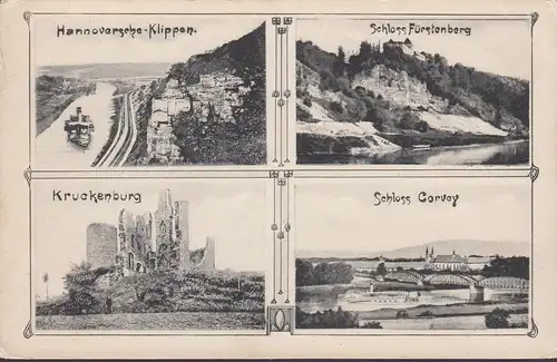 AK Hannoversche Klippen, Schloß Fürstenberg, Kruckenburg, Schloß Corvey, ungelaufen