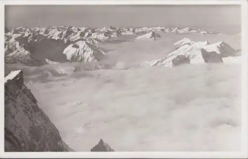 AK Zugspitzenbahn, Nebelmeer in den Allgäuer Alpen, ungelaufen