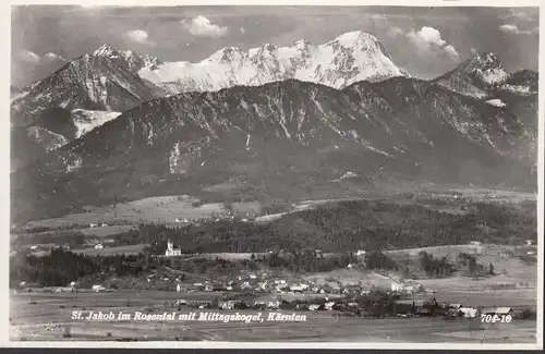 AK Saint-Jacques dans la vallée de Rosen, vue panoramique, incurvée