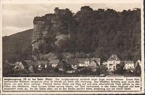 AK Dahn, Jungfernsprung, Ortsansicht, gelaufen 1939