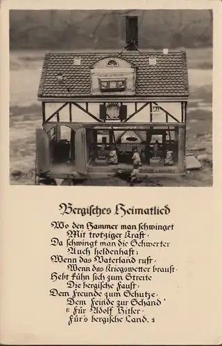 AK Bergisches Heimatlied, Wo den Hammer man schwinget, ungelaufen