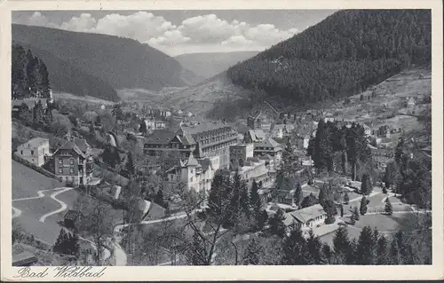 AK Bad Wildbad, vue sur la ville, couru en 1938