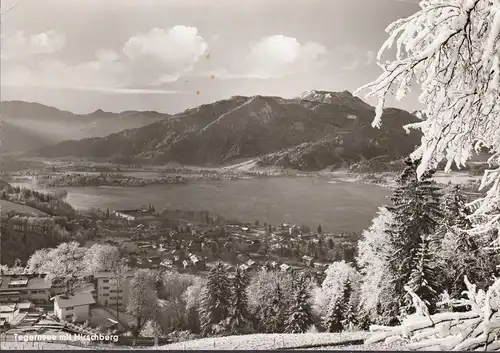 AK Tegernsee mit Hirschberg, im Winter, gelaufen 1965