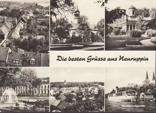 AK Neuruppin, Tempelgarten, Kirchplatz, Dampferanlegestelle, , gelaufen 1968