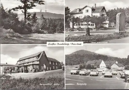 AK Großer Inselsberg, Gasthof Stöhr, Hotel Grenzwiese, Parkplatz, ungelaufen