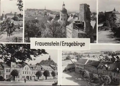 AK Frauenstein, Stadtansichten, gelaufen