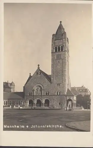 AK Mannheim, église de la Sainte-Marie, AA photo, incurvée