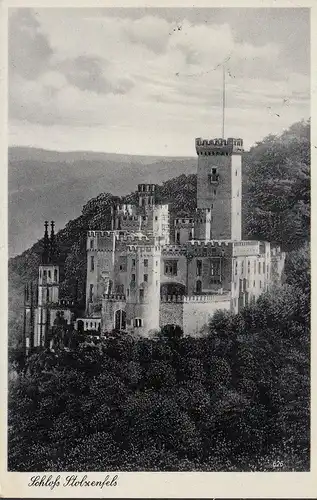 AK Koblenz, Schloss Stolzenfels, gelaufen 1939