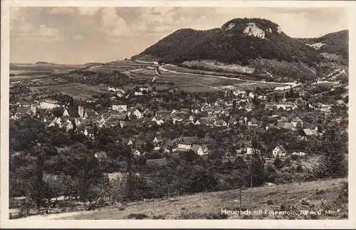 AK Heubach mit Rosenstein, Waldschenke Rosenstein, gelaufen 1942