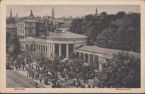 AK Aachen, fontaine d'Élisen inachevée - 1916