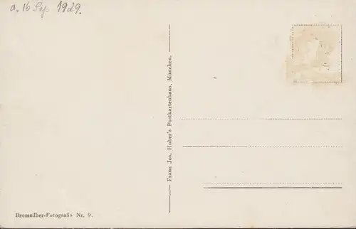 AK München, Hofbräuhaus, Auto, Bäckerei Karl, ungelaufen- datiert 1929