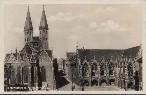 AK Braunschweig, marché de la vieille ville, courrier ferroviaire, couru 193 ?