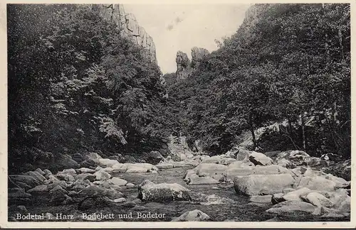 AK Bodetal, Bodebett und Bodetor, Mi.Nr.544, gelaufen 1935