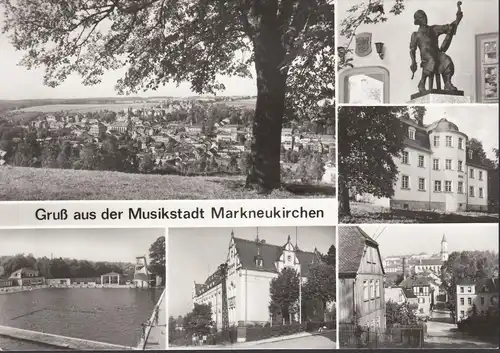 AK Markneukirchen, piscine, vues de la ville, incurvée