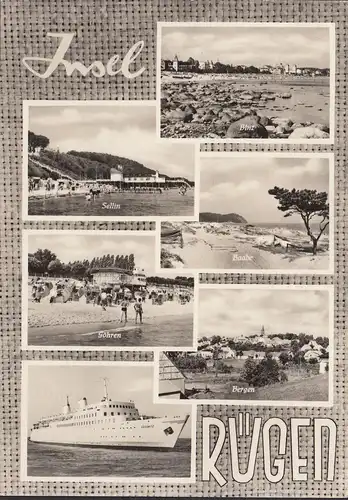AK Insel Rügen, Sellin, Binz, Göhren, Baabe, gelaufen 1968