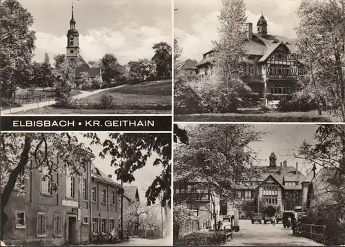 AK Elbsibach, Kirche, Gasthof, gelaufen