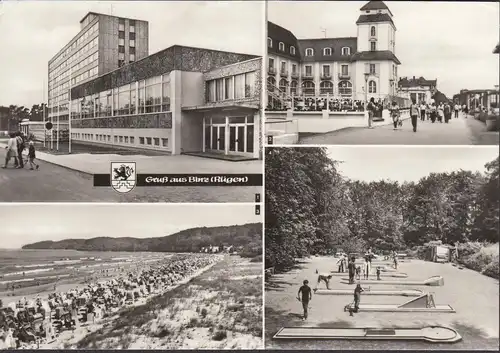 AK Binz, Maison de vacances Arkona, Promenade, Minigolf-Station, couru 1979