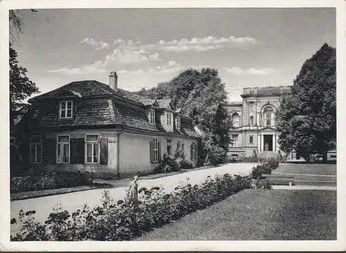 AK Wolfenbüttel, Lessinghaus un Bibliothek, gelaufen 1962