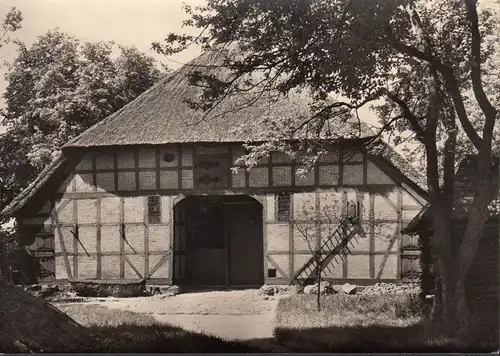AK Meldorf, Dithmarscher Landesmuseum, Reetdachhaus, inachevé