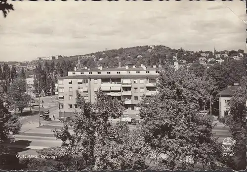 AK Göteborg, Korsvägen, Gebäude, Straßenbahn, gelaufen 1957