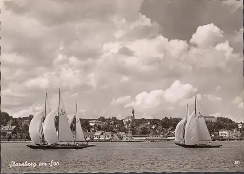 AK Starnberg am See, Teilansicht, Segelboote, ungelaufen