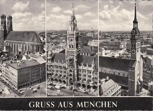 AK München, Frauenkirche, Rathaus, Alter Peter, ungelaufen