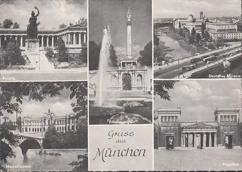 AK Munich, Bavaria, Maximilianeum, Musée, incurvé