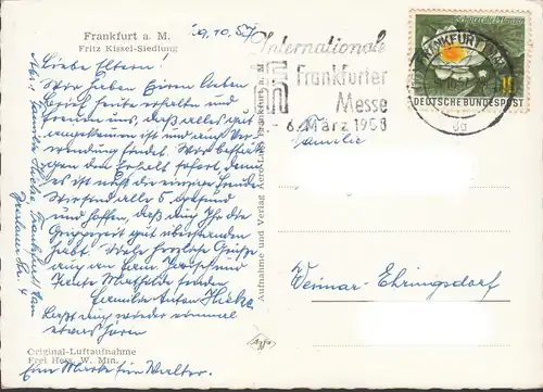 AK Frankfurt a. Main, Fritz-Kissel-Standardung, volée en 1957