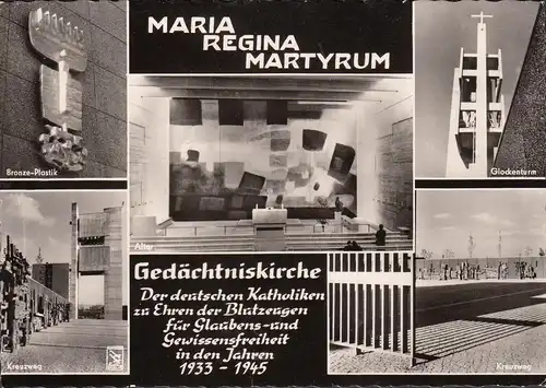 AK Berlin-Charlottenburg, Maria-Regina-Martyrum, Gedächtniskirche, gelaufen 1965