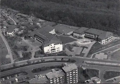 AK Tübingen, école de forêt libre, photographie aérienne, incurvée