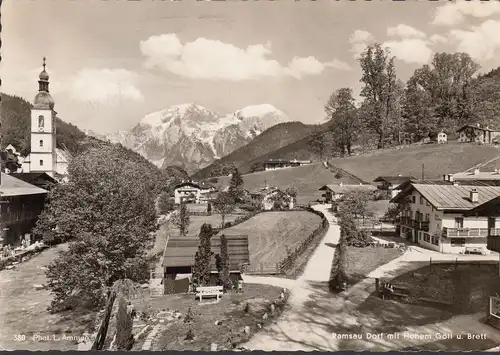 AK Ramsau village avec Haute Göll et Brett, couru 1966