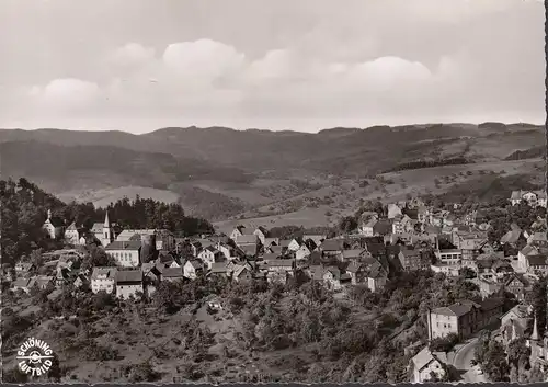 AK Lindenfels, vue de la ville, plan d'avion, incurvée