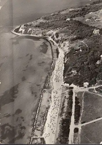 AK Hiddensee, Kloster, Steilküste, Badestrand, Fliegeraufnahme, gelaufen 1973