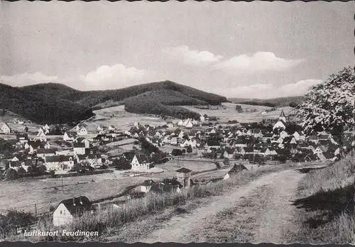 AK Feudingen, Stadtansicht, gelaufen 1962