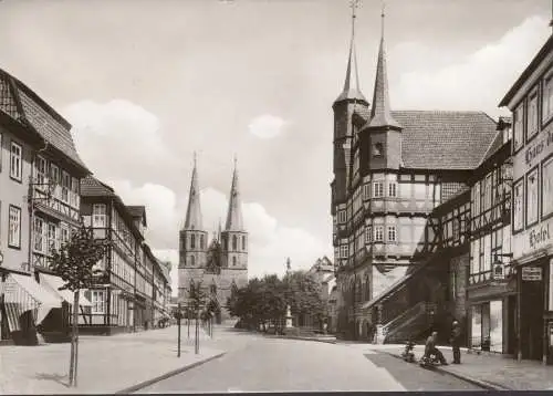 AK Duderstadt, Hôtel de ville, rue du marché, Hotel, Coiffeur, Course 1973