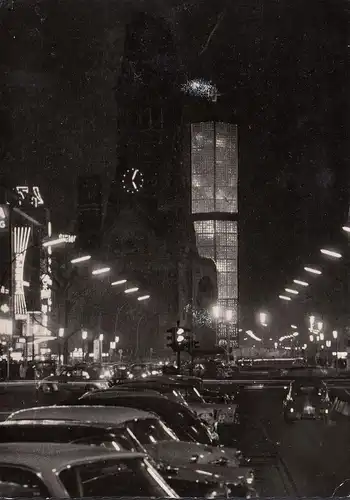 AK Berlin, Kurfürstendamm bei Nacht, ungelaufen