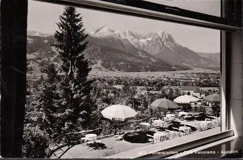 AK Partenkirchen, Cafe Panorama- Ausblick, gelaufen 1958