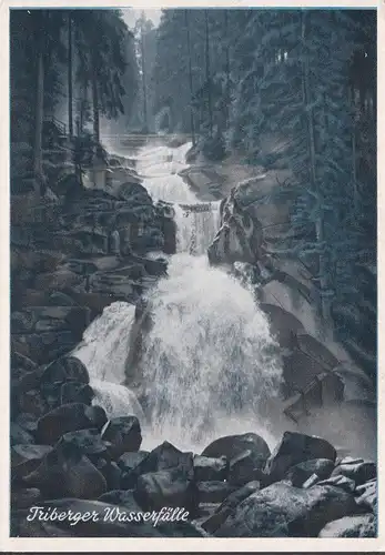 AK Triberg, Cascades de Tri Berg, No.166408, incurvée