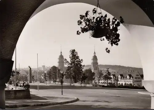 AK Freundenstadt, Eglise de la ville, vue partielle, incurvée