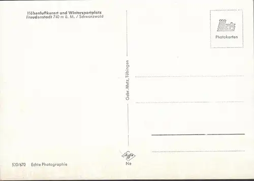 AK Freudenstadt, Stadtirche, Teilansicht, ungelaufen