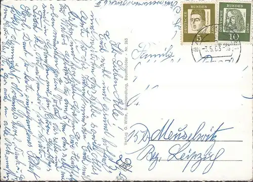 AK Baumholder im Westrich, Am Weiher, gelaufen 1963