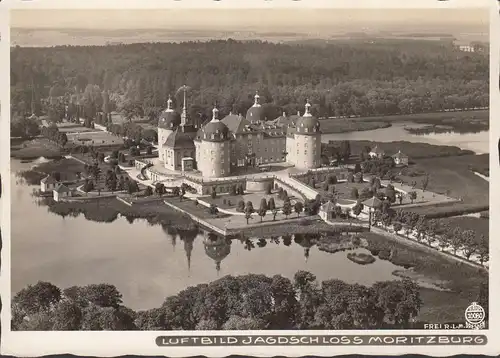 AK Moritzburg, Schloss Moritzburg, Fliegeraufnahme, ungelaufen