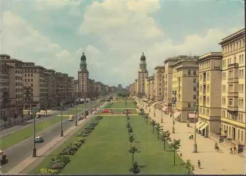 AK Berlin, Am Frankfurter Tor, gelaufen 1962